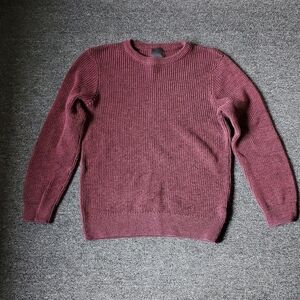 H&M Maroon Texture Knit Sweater M